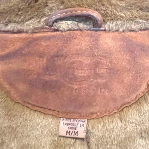 UGG Suede Leather and Faux Fur Lined Hooded Bomber Jacket | Size M - Picture 12 of 14